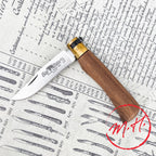 Walnut folding knife