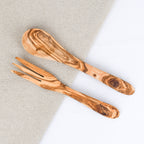 Olive wood salad servers