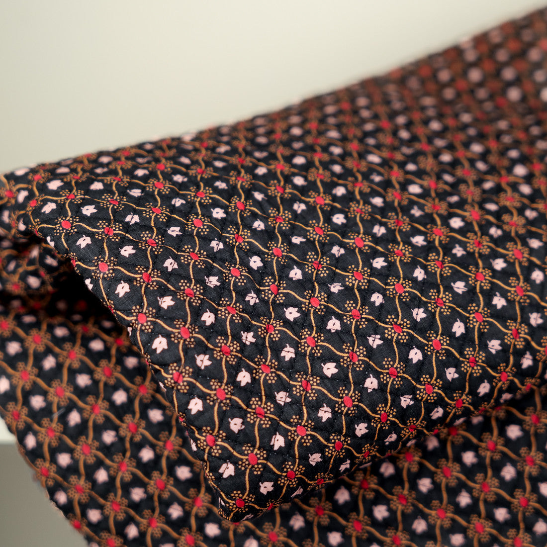 Black Provencal blanket 170 x 170 cm