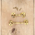 Polished brass cabin hook