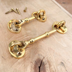 Polished brass cabin hook