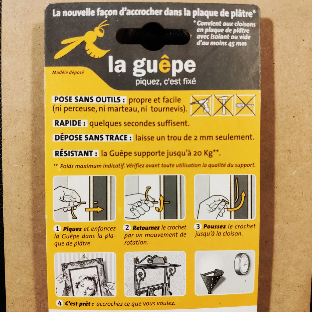 Plasterboard hooks La Guêpe
