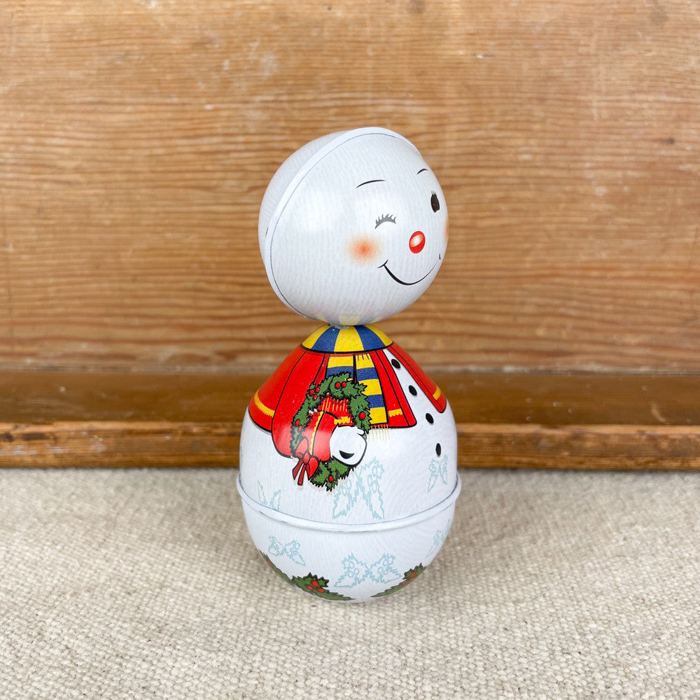 Metal snowman tumbler