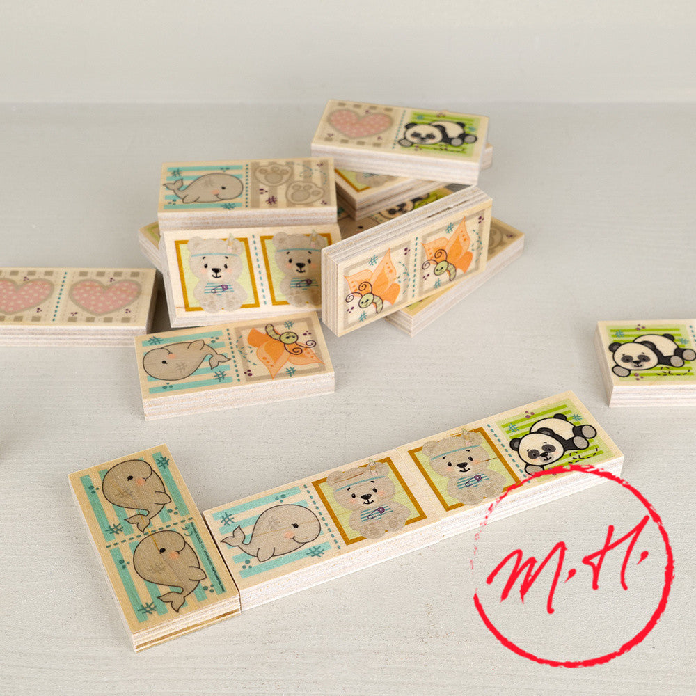 Wooden animal dominoes