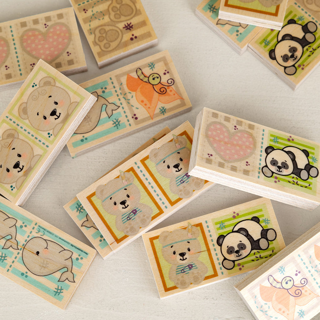 Wooden animal dominoes