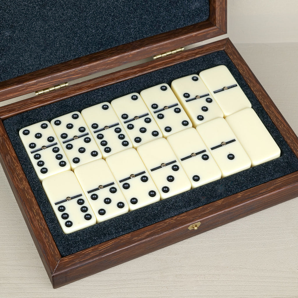 Dominoes walnut finish
