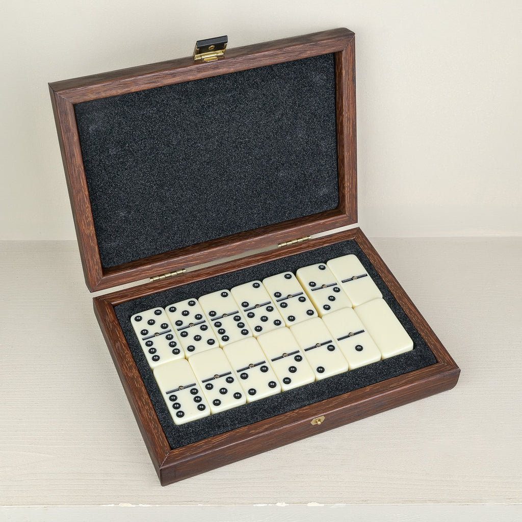 Dominoes walnut finish