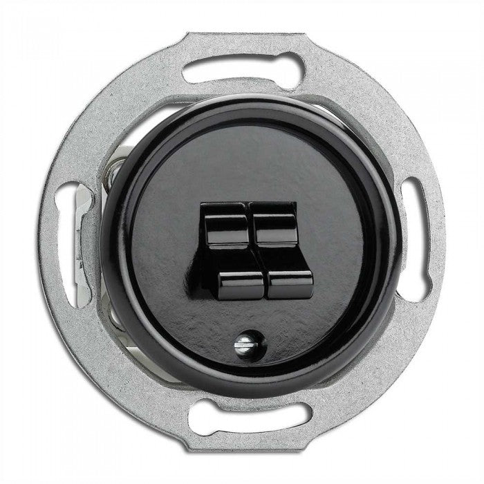 Double toggle switch in bakelite