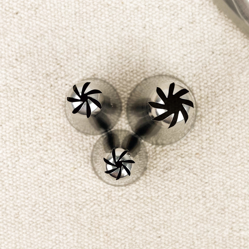 Stainless steel rose piping nozzle
