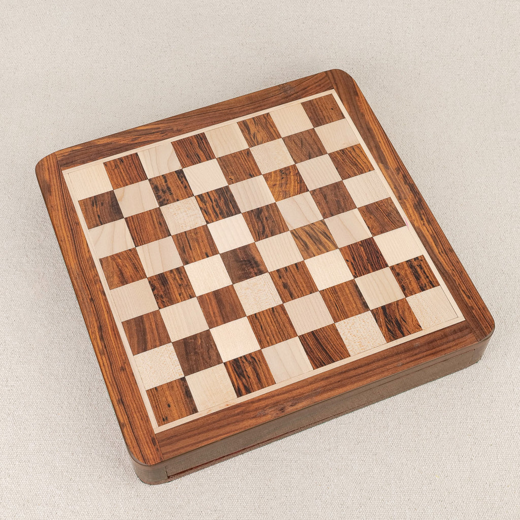 Wooden chess set with drawers