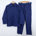 Blue Chinese work suit set
