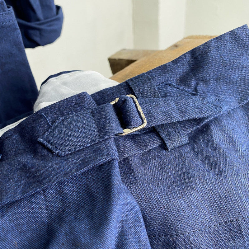 Blue Chinese work suit set