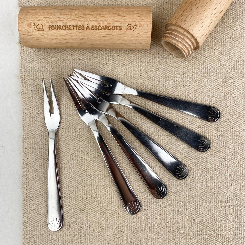 Case of 6 snail forks