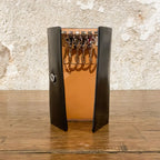 Black leather key case