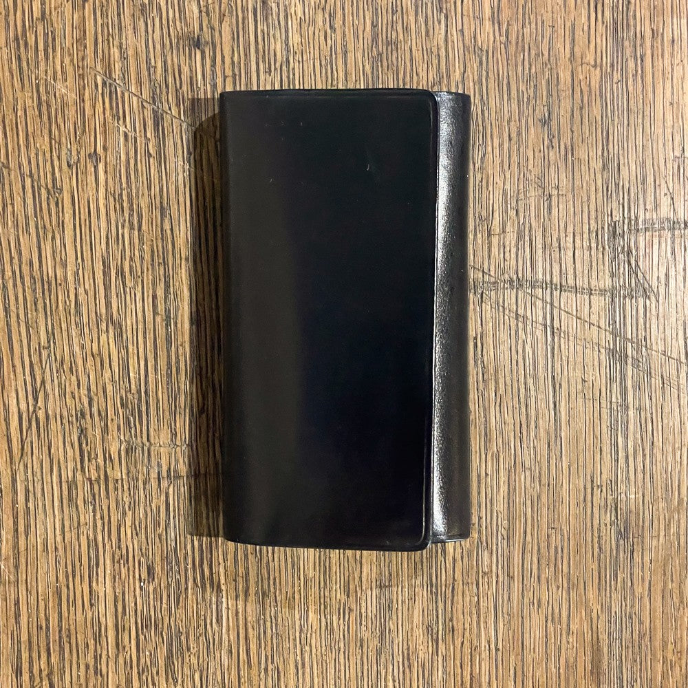 Black leather key case