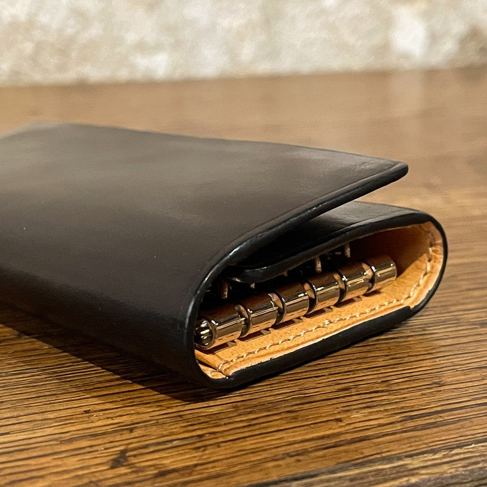 Etui porte-clés en cuir noir