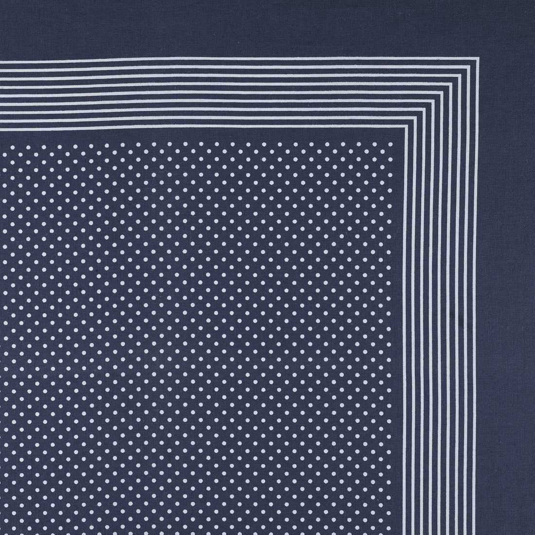 Carré bleu à pois blanc