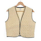Gilet provençal boutis Beige motif calisson