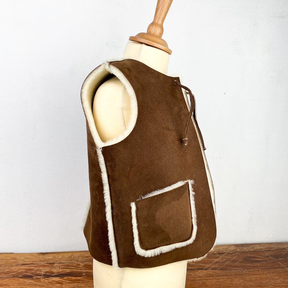 Gilet de berger en peau d'agneau