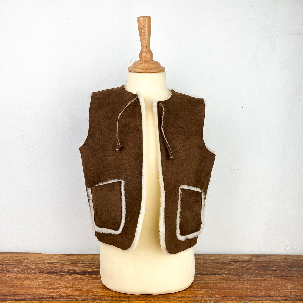 Gilet de berger en peau d'agneau