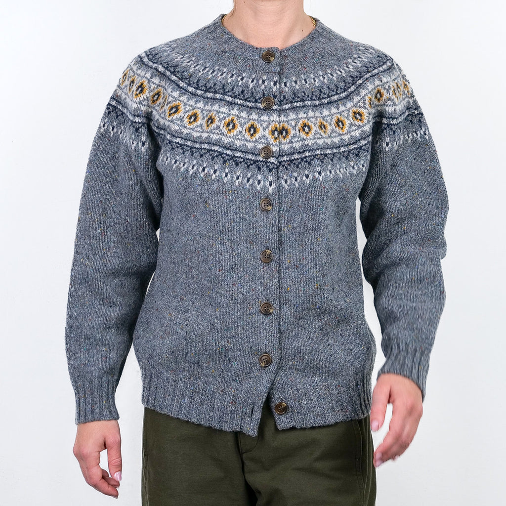 Herringbone tartan cardigan Harley of Scotland