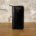 Large zipped leather wallet