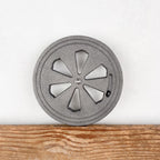Grille d'aération ronde réglable en fonte Ø15cm