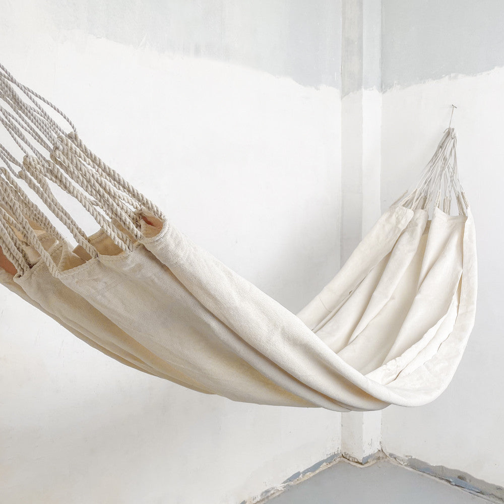 Hamac double en coton écru