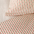 Striped Duvet Cover Red