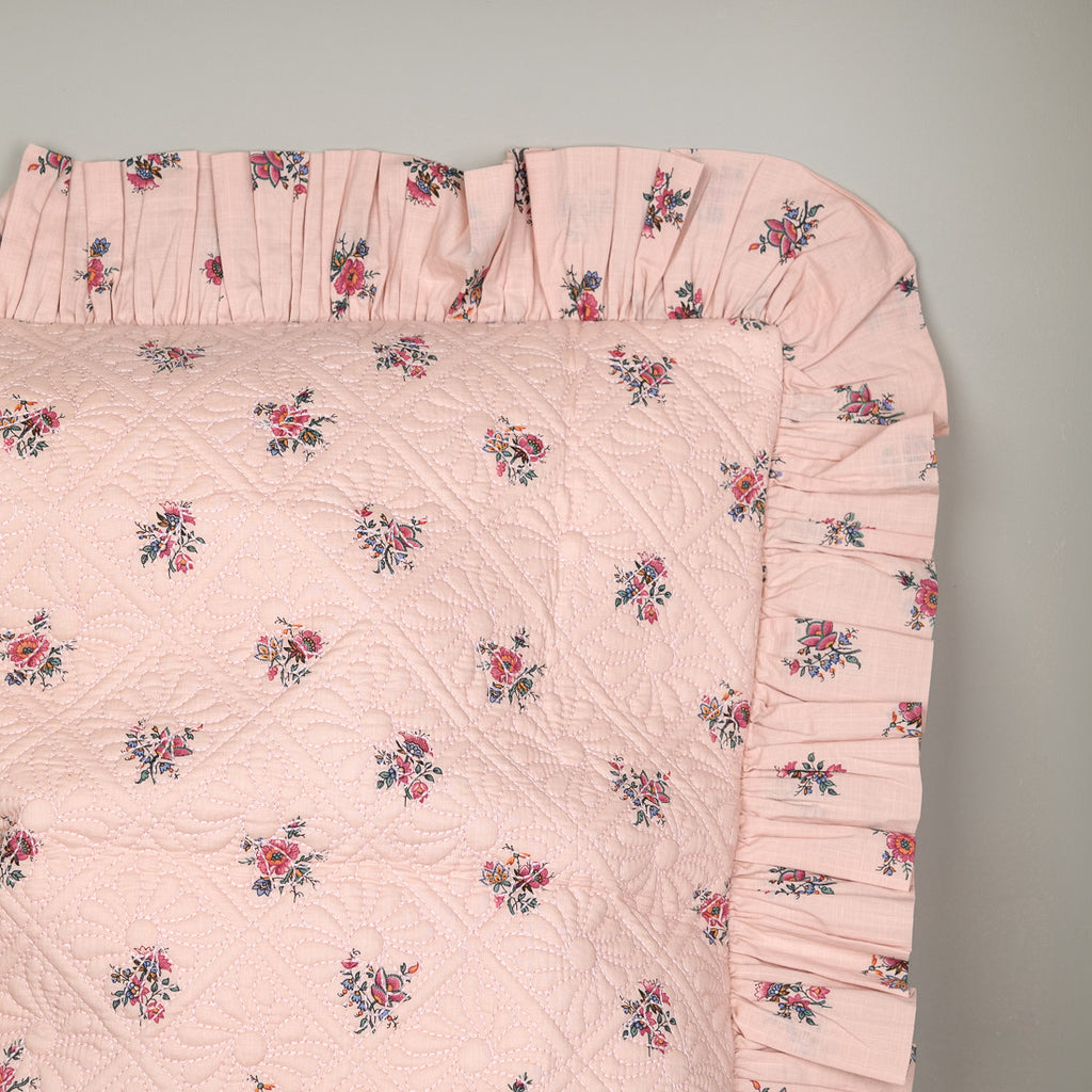 Housse de coussin à volant