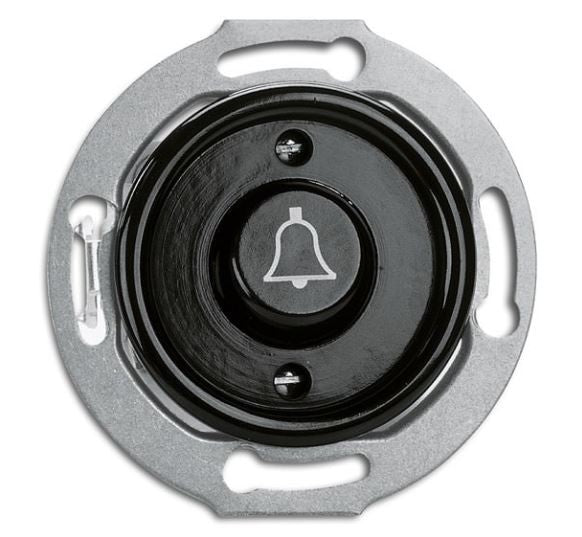 Black bakelite push button switch
