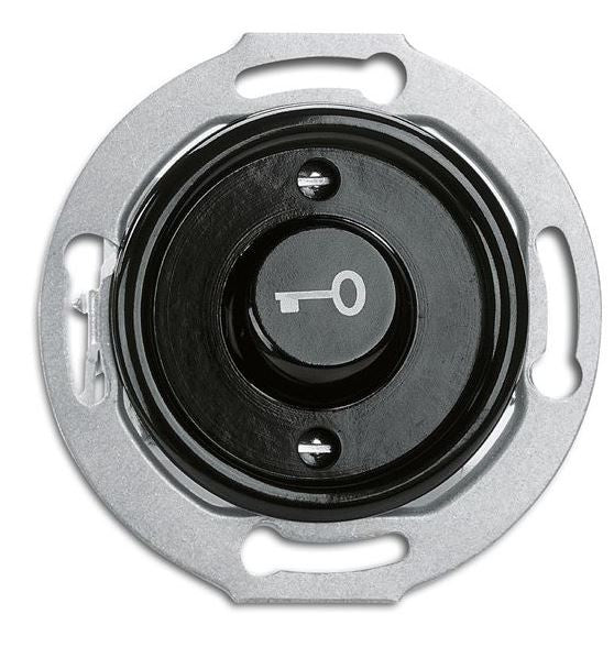 Black bakelite push button switch