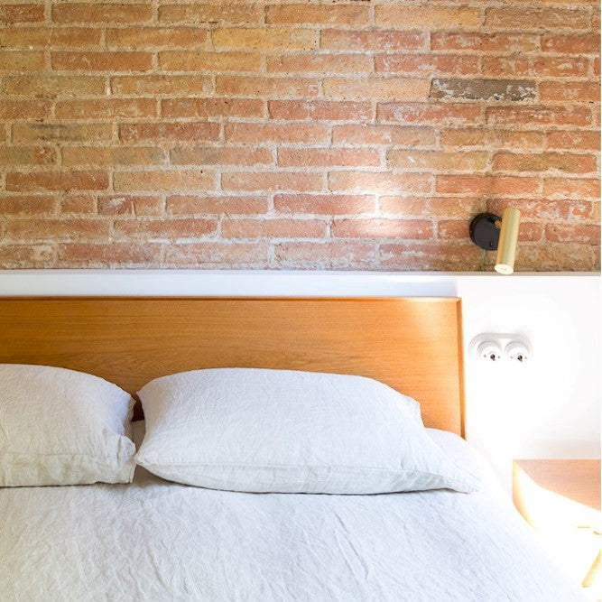 Porcelain switch fitted in a bedroom, Barcelona project 2019