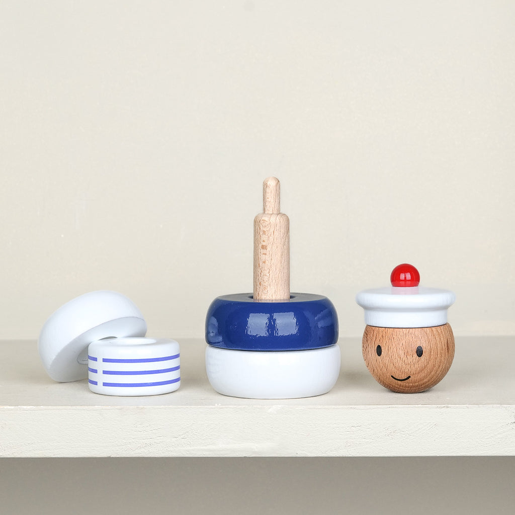 Marine Nationale wooden stacking play set