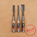 Jeu de 3 ciseaux à bois Gisuké japonais acier carbone 62 HRC manche en chêne 3 tailles : 125 caractères max. Le texte fai…