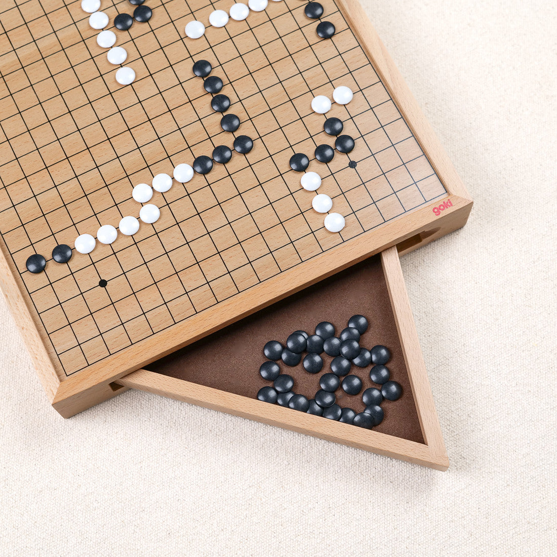 Jeu de go pions noirs