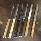 Set of six Basque table knives