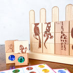 Educational game animals and rhinestones