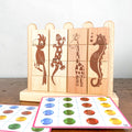 Educational game animals and rhinestones