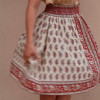 Short orange blossom skirt