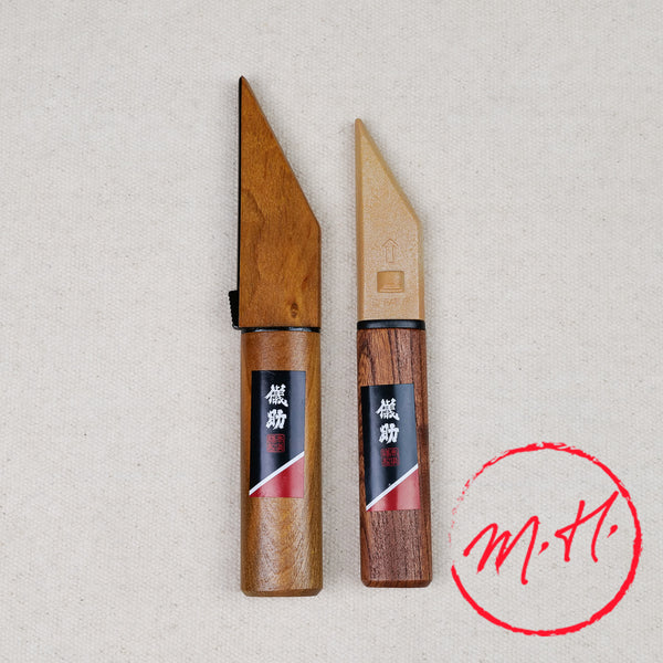 couteau manche cerisier