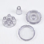 Kit multidouille Chef Inov plastique transparent avec plateau, bague et entonnoir, 6 douilles en un seul geste pour décoration pâtisserie