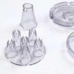 Plateau 6 douilles étoile kit multidouille Chef Inov en plastique transparent pour décoration pâtisserie sans changer de poche