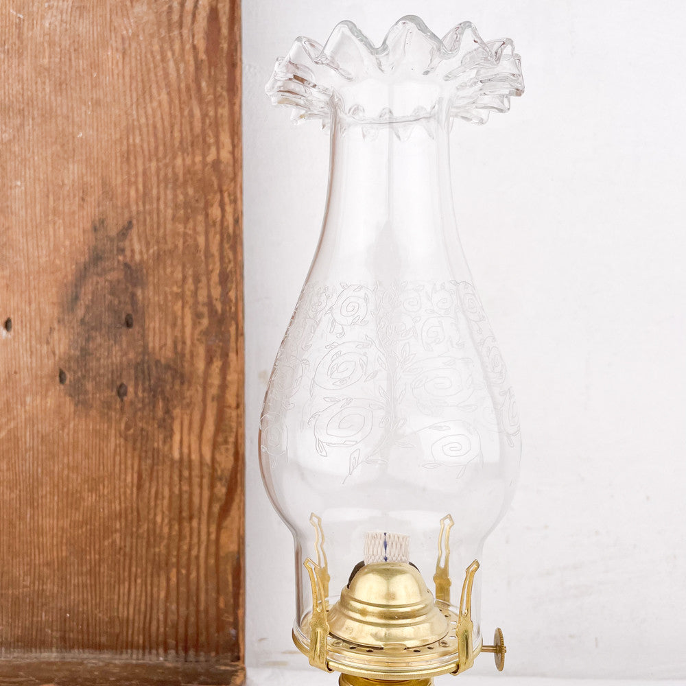 Chased lamp glass made in Portugal