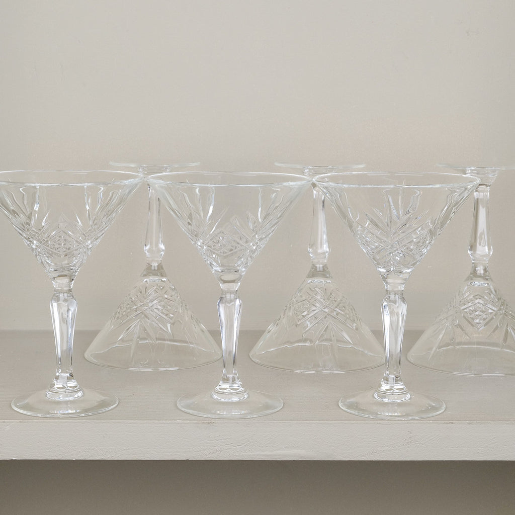 Lot 6 verres à Martini