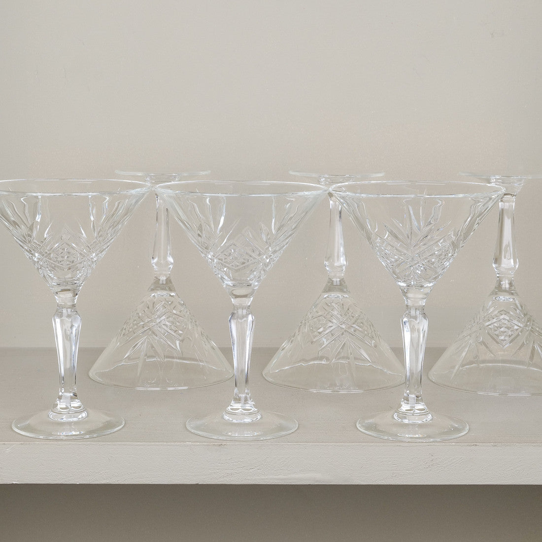 Lot 6 verres à Martini