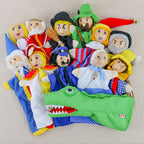 Set of 12 fabric puppets