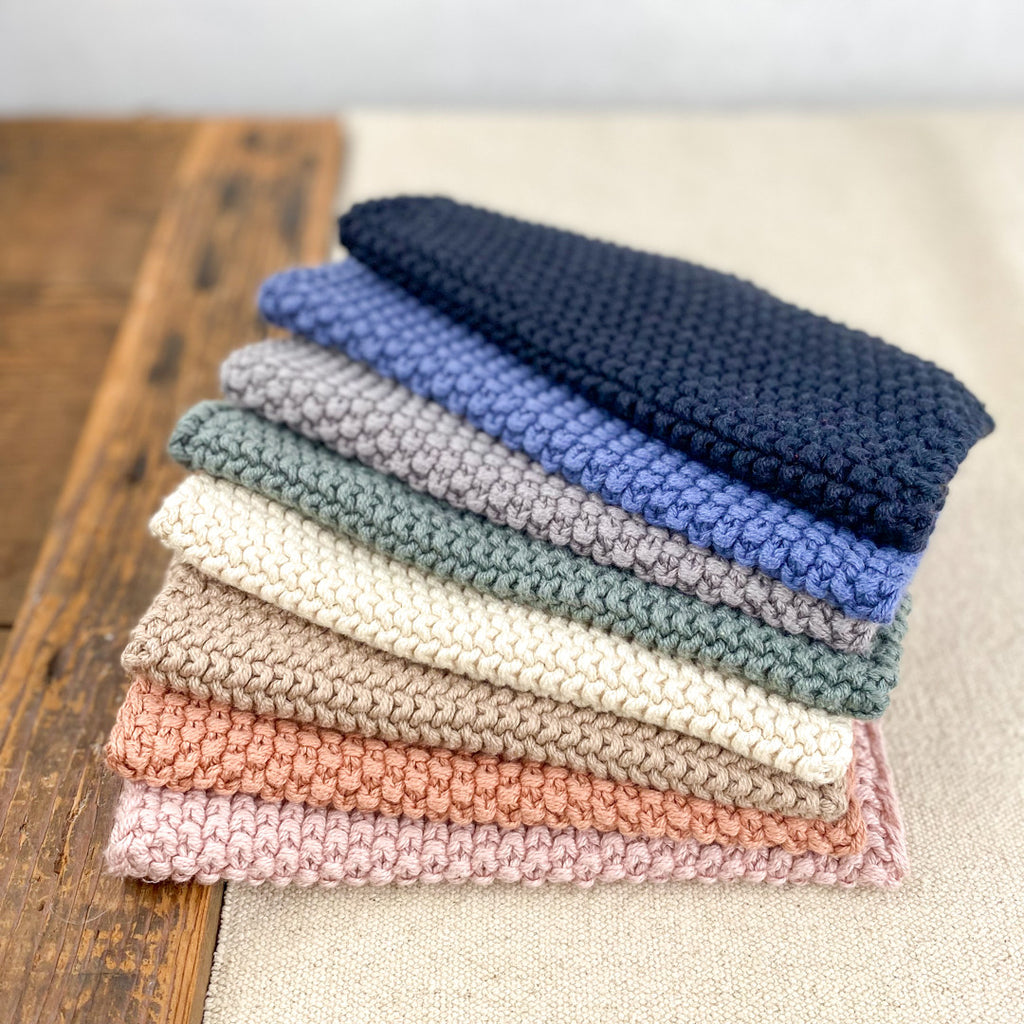 Manique en tricot coloré