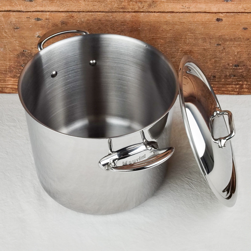 Marmite traiteur avec couvercle inox Mauviel M'Cook