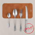 24-piece smooth pewter cutlery set